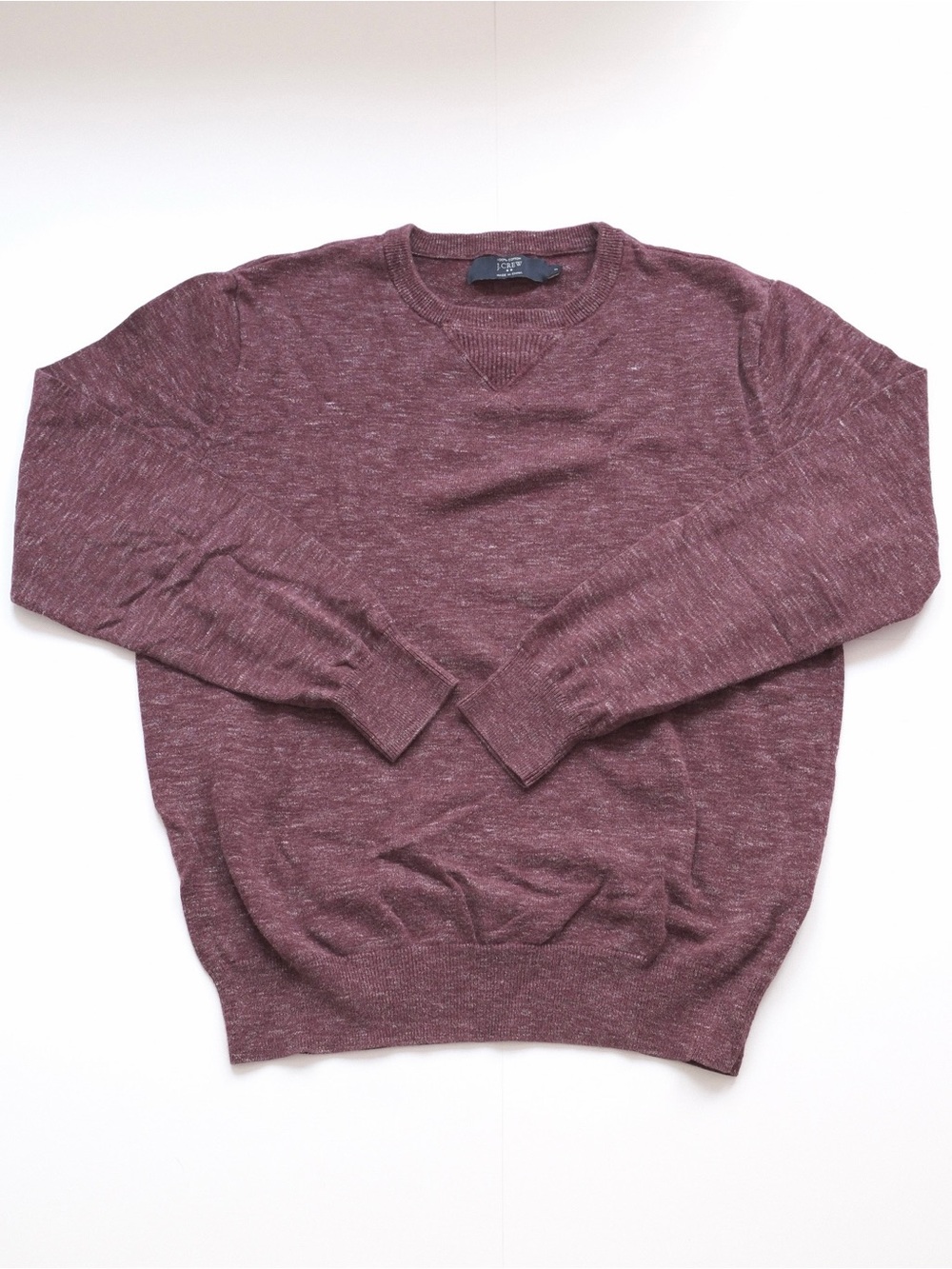 Jcrew Maroon Cotton Crewneck Sweater - Size Small